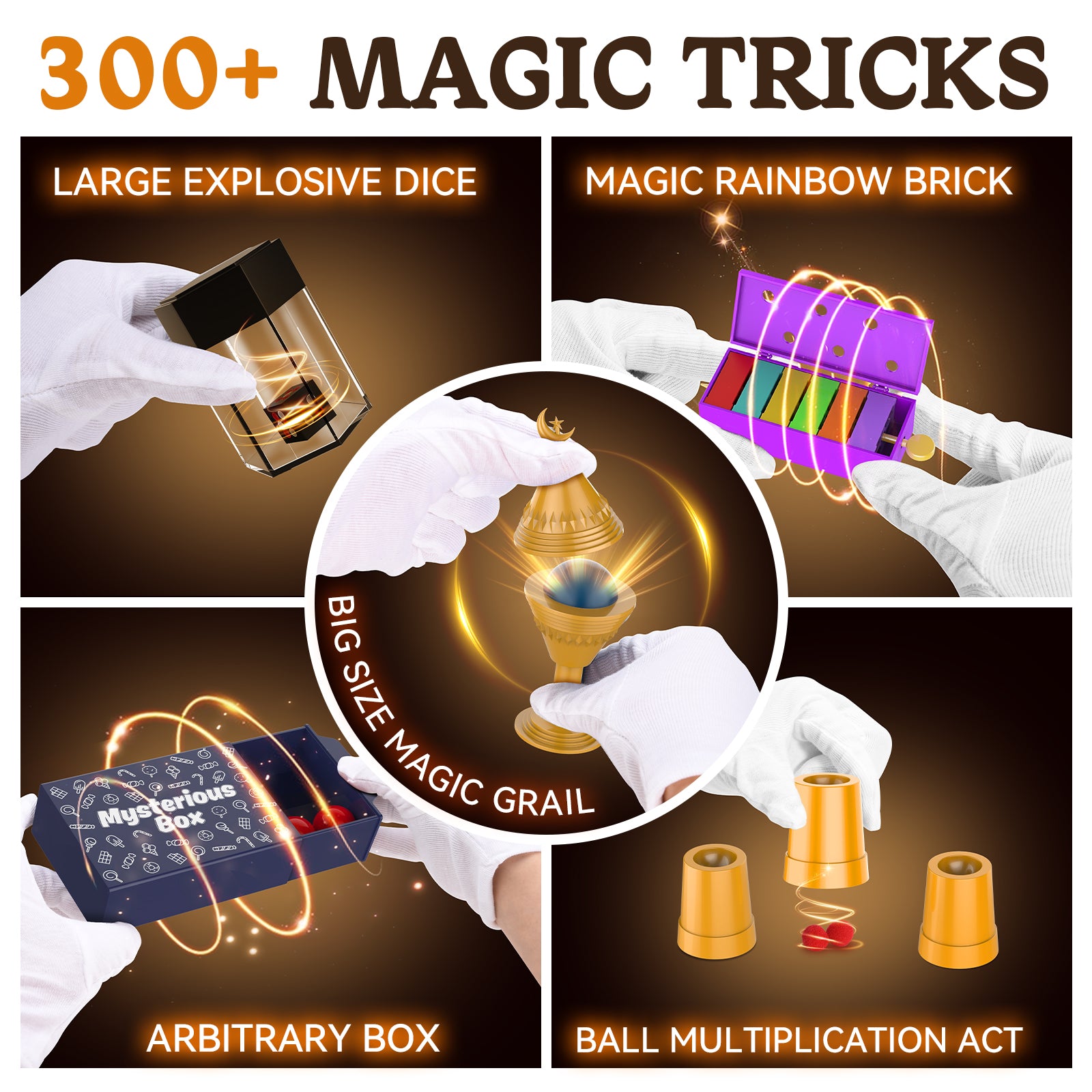 Nicella Magic Kit for Kids, 300+ Magic Tricks with Step-by-Step Video Instructions, Magic Set and STEM Toy for Boys Girls, Birthday Gift for Kids Age 6-12