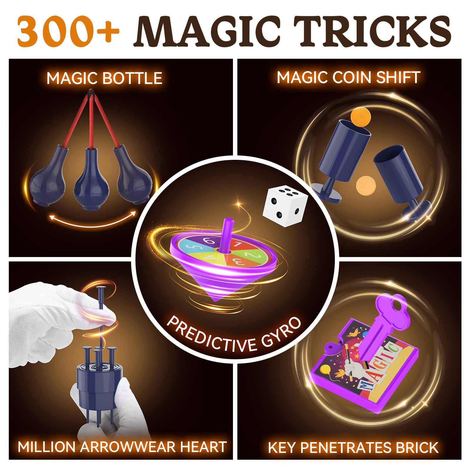 Nicella Magic Kit for Kids, 300+ Magic Tricks with Step-by-Step Video Instructions, Magic Set and STEM Toy for Boys Girls, Birthday Gift for Kids Age 6-12