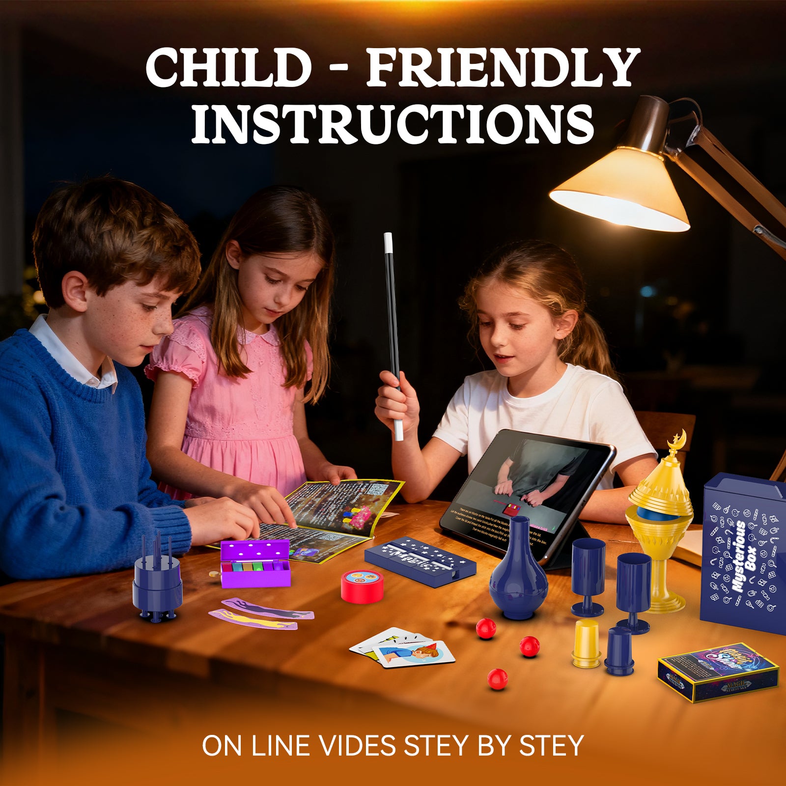 Nicella Magic Kit for Kids, 300+ Magic Tricks with Step-by-Step Video Instructions, Magic Set and STEM Toy for Boys Girls, Birthday Gift for Kids Age 6-12