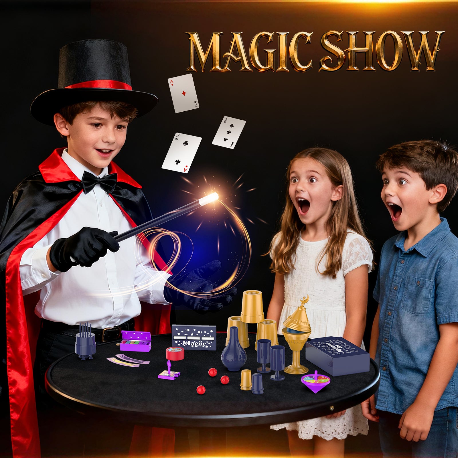 Nicella Magic Kit for Kids, 300+ Magic Tricks with Step-by-Step Video Instructions, Magic Set and STEM Toy for Boys Girls, Birthday Gift for Kids Age 6-12