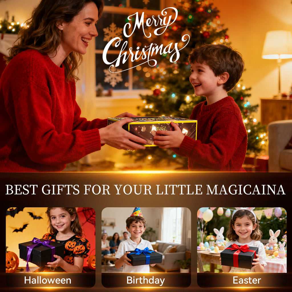 Nicella Magic Kit for Kids, 300+ Magic Tricks with Step-by-Step Video Instructions, Magic Set and STEM Toy for Boys Girls, Birthday Gift for Kids Age 6-12