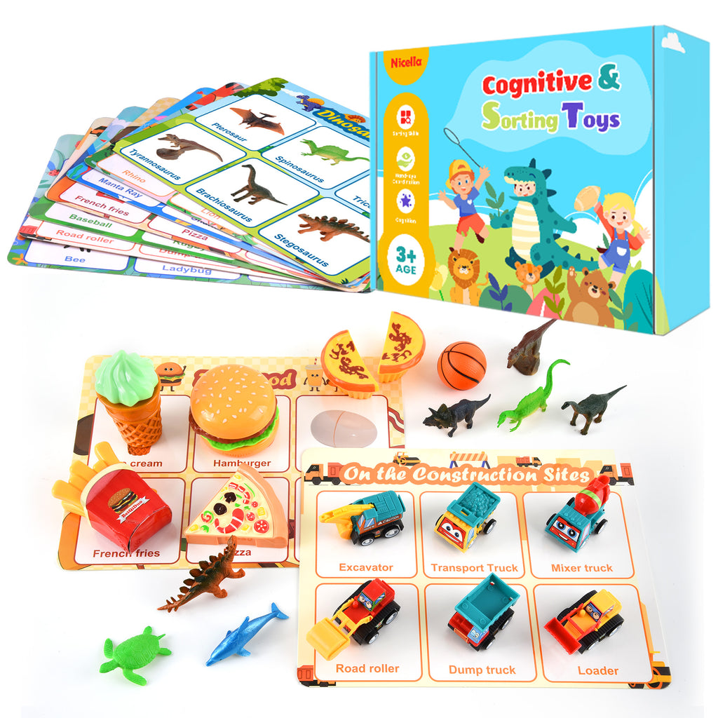 Nicella Sorting Toys for Toddlers, Sensory Toys for Autistic Kids 1 2 3 4 Years Old, Preschool Montessori Learning Educational Toys Game for Autism Boys and Girls