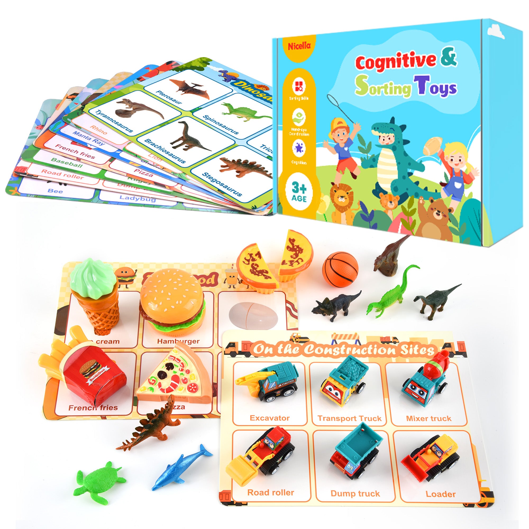 Nicella Sorting Toys for Toddlers, Sensory Toys for Autistic Kids 1 2 3 4 Years Old, Preschool Montessori Learning Educational Toys Game for Autism Boys and Girls
