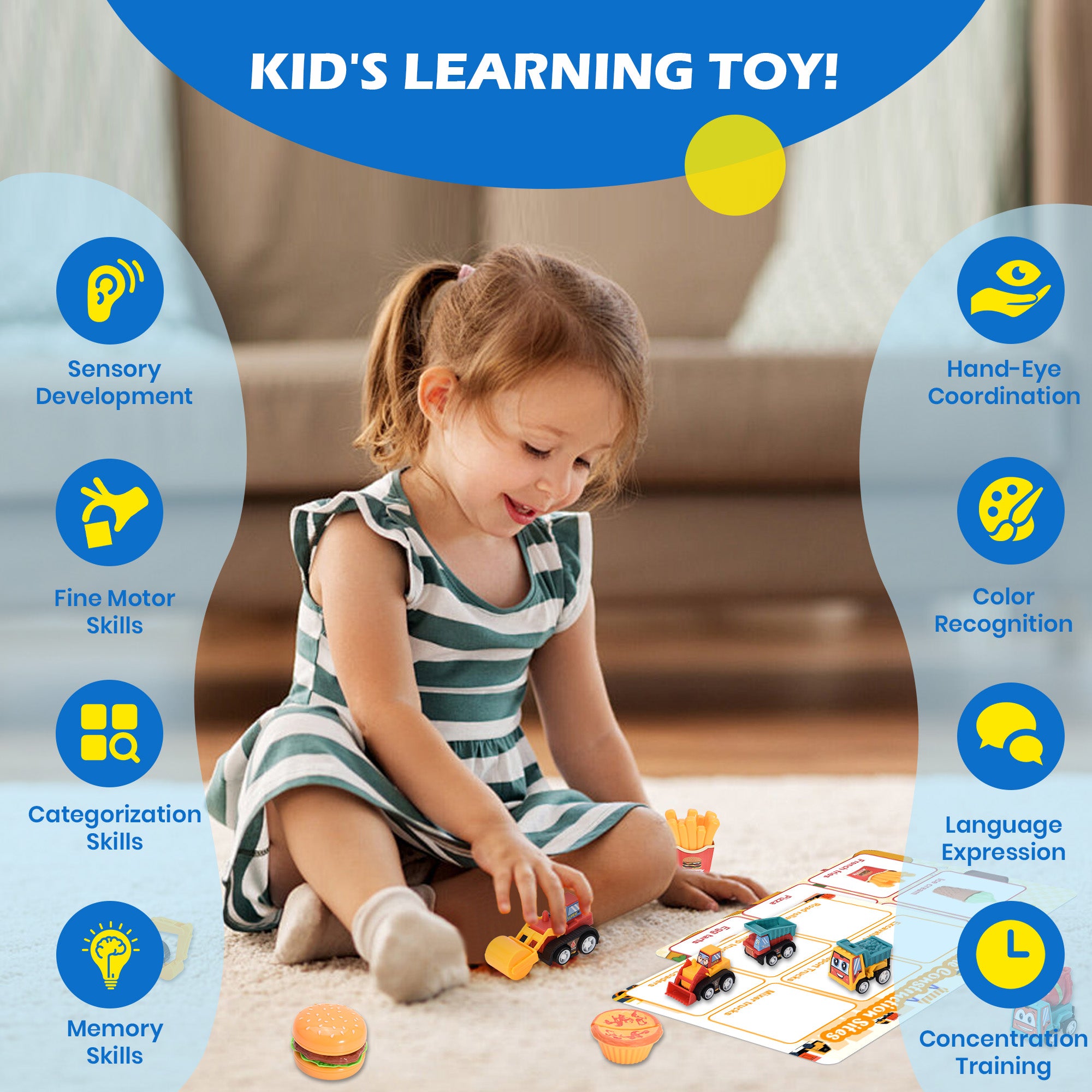Nicella Sorting Toys for Toddlers, Sensory Toys for Autistic Kids 1 2 3 4 Years Old, Preschool Montessori Learning Educational Toys Game for Autism Boys and Girls