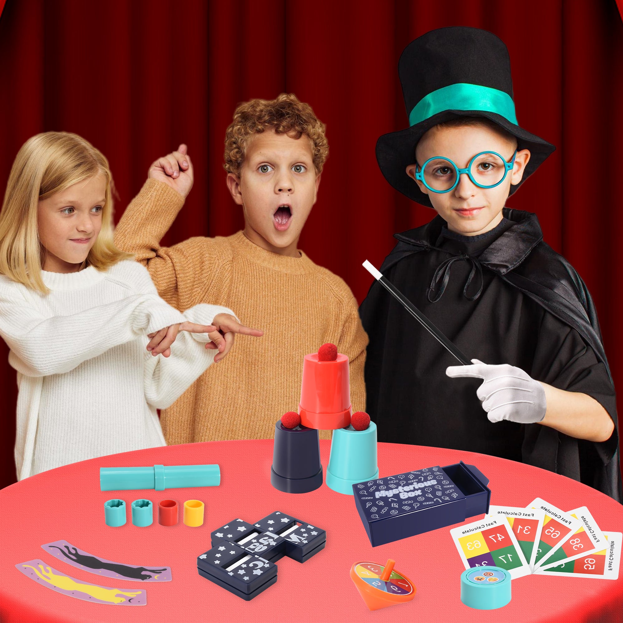 Nicella Magic Kit for Kids, 109+ Magic Tricks with Manual and Video Tutorials, STEM Toy Magic Toy for Boys Girls,Birthday Gift for Kids Age 6-12 Years Old