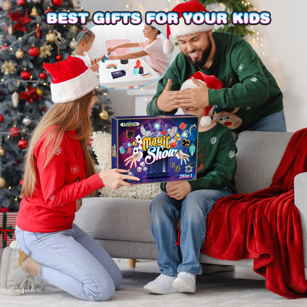 Nicella Magic Kit for Kids, 109+ Magic Tricks with Manual and Video Tutorials, STEM Toy Magic Toy for Boys Girls,Birthday Gift for Kids Age 6-12 Years Old
